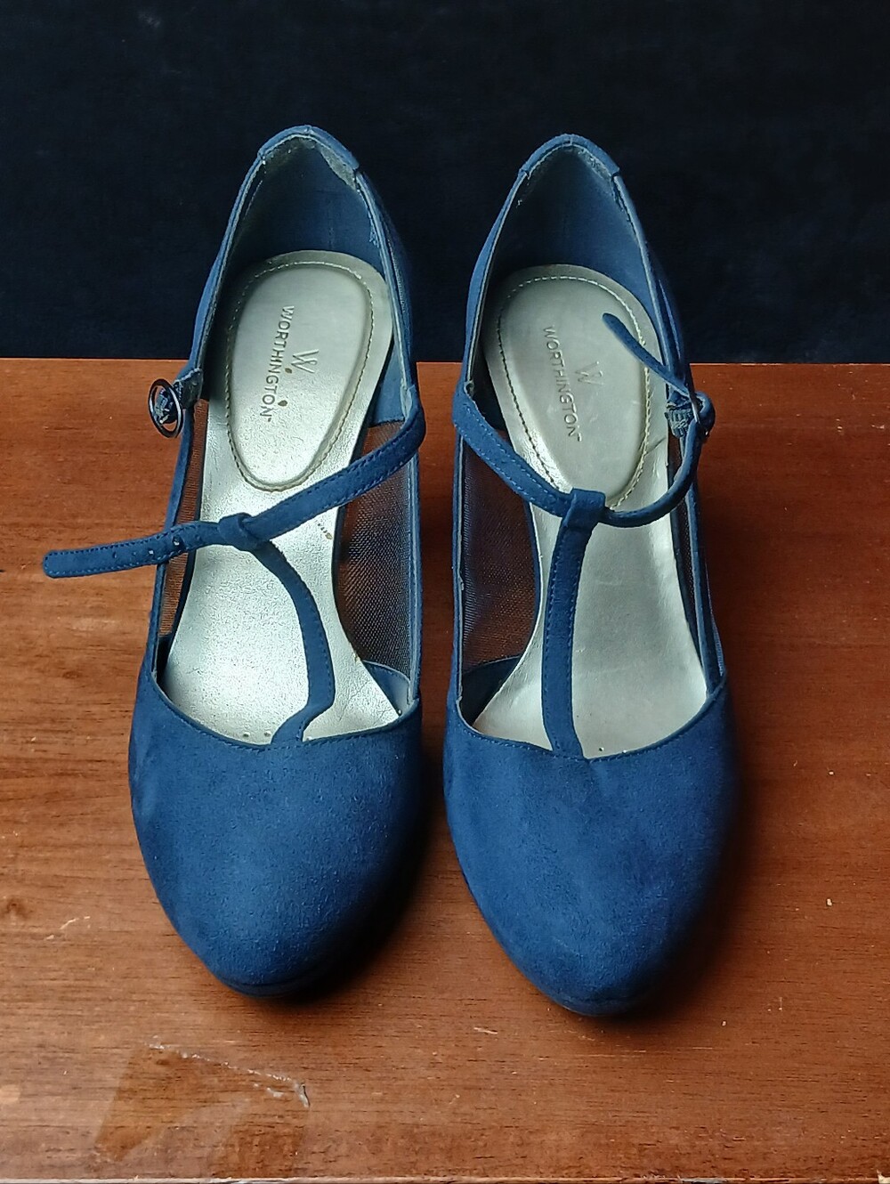 Worthington Navy T-Strap Women's Pumps